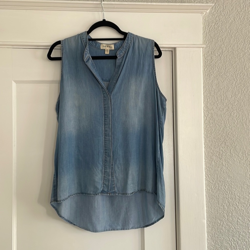 Cloth and stone denim top